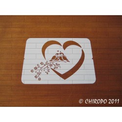 Pochoir Mini coeur 3 - Baroque (06561)