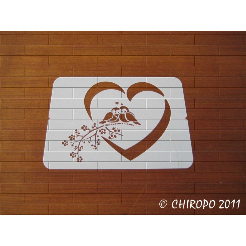 Pochoir Mini coeur 3 - Baroque (06561)