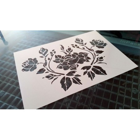 Pochoir fleur - Bouquet de roses (00140) Pochoir fleur - Bouquet de roses (00140)