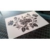 Pochoir fleur - Bouquet de roses (00140)