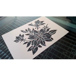Pochoir fleur - bouquet de Fleurs (00147)