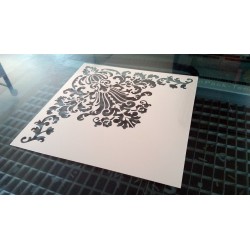 Pochoir Angle Damas (00164)