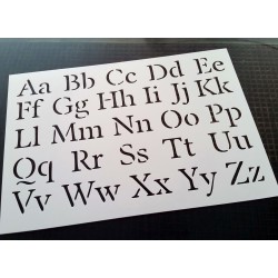 Pochoir Alphabet - Lettres majuscules et minuscules 2,5 cm (00169)