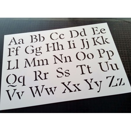 Pochoir Alphabet - Lettres majuscules et minuscules 2,5 cm (00169) Pochoir Alphabet - Lettres majuscules et minuscules 2,5 cm (00169)