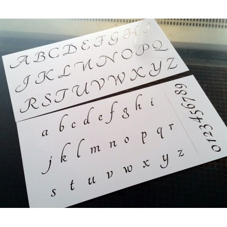 Pochoir alphabet - Lettres et Chiffres 2,5 cm (00170) Pochoir alphabet - Lettres et Chiffres 2,5 cm (00170)