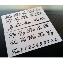 Pochoir alphabet - Lettres et Chiffres 2,5 cm (00167) 