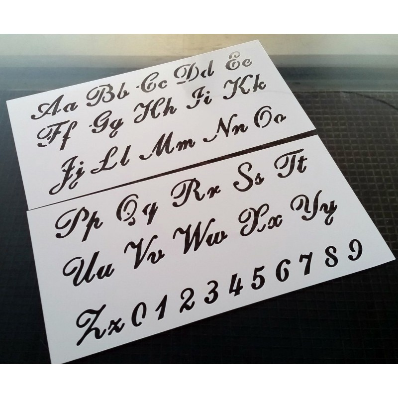 Pochoir alphabet - Lettres et Chiffres 2,5 cm (00167) 