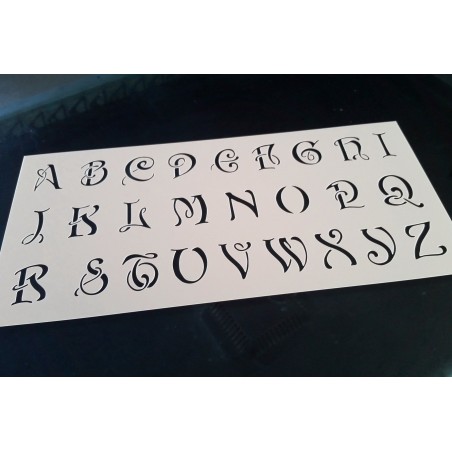 Pochoir alphabet - Lettres majuscules 5 cm (00174)
