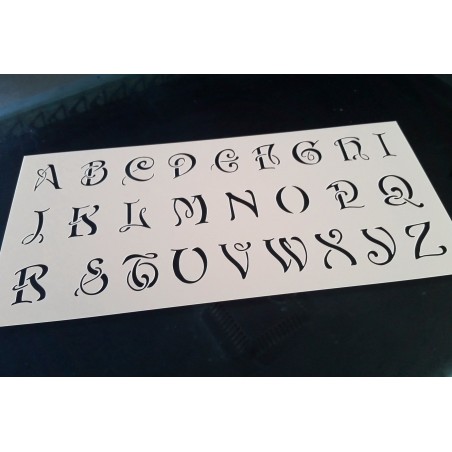 Pochoir alphabet - Lettres majuscules 5 cm (00174) Pochoir alphabet - Lettres majuscules 5 cm (00174)