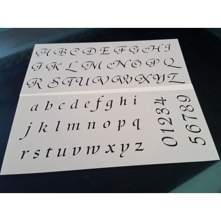 Pochoir alphabet - Lettres et Chiffres 2,5 cm (00172) Pochoir alphabet - Lettres et Chiffres 2,5 cm (00172)