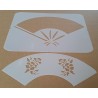 Pochoir Eventail Pivoines multi couche