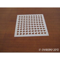 Pochoir de Cœurs en mouvement