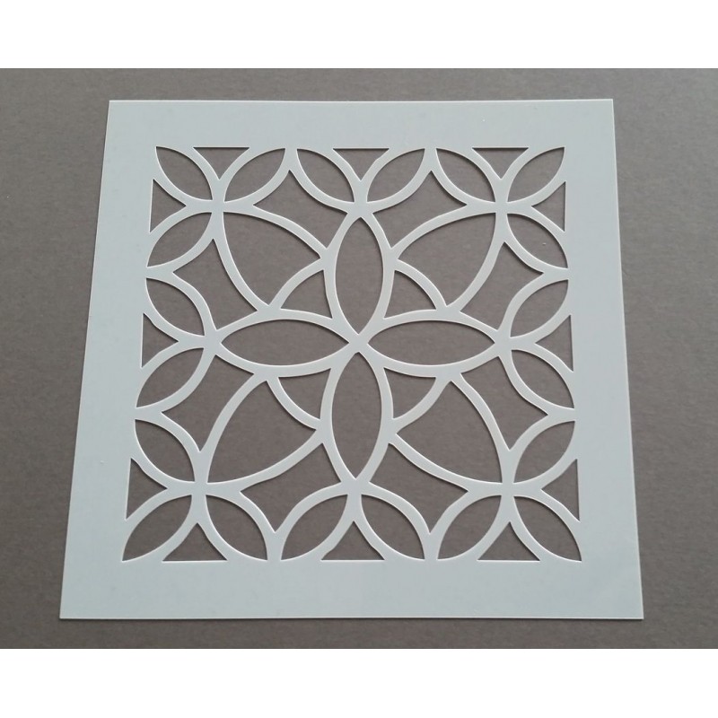 Pochoir carreau de ciment 1 - 15x15 cm - Pochoir carreau de ciment 1 - 15x15 cm -