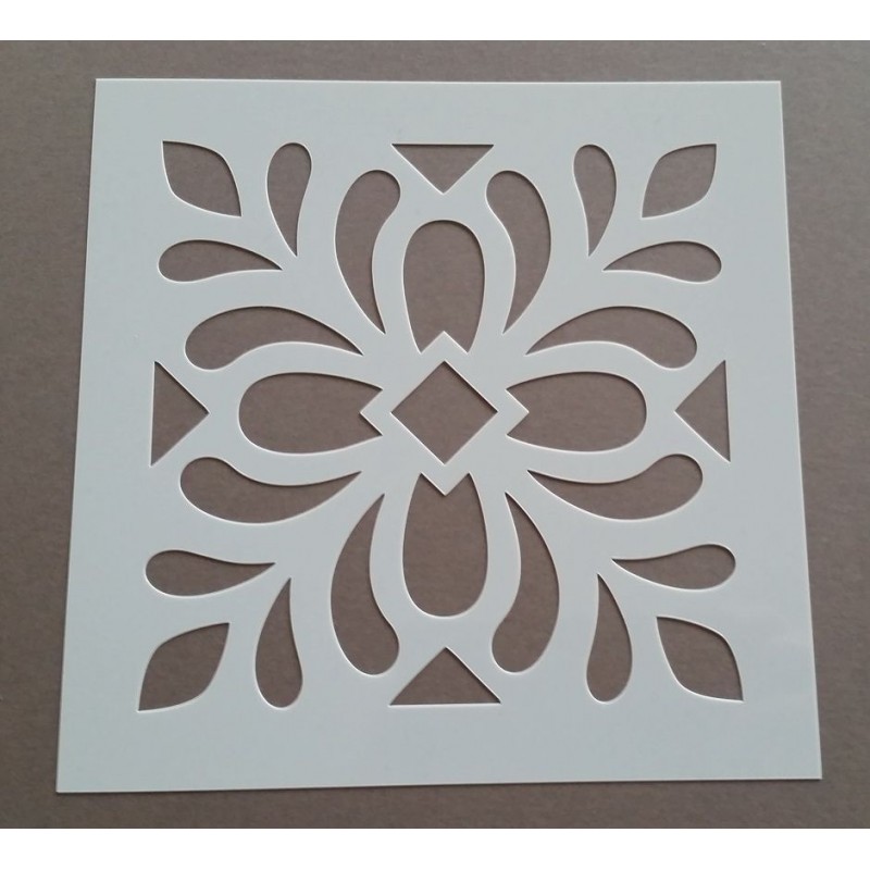 Pochoir carreau de ciment 1 - 15x15 cm -