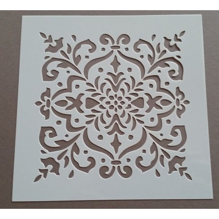 Pochoir carreau de ciment 1 - 15x15 cm - Pochoir carreau de ciment 1 - 15x15 cm -