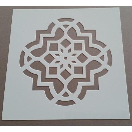 Pochoir carreau de ciment 1 - 15x15 cm - Pochoir carreau de ciment 1 - 15x15 cm -