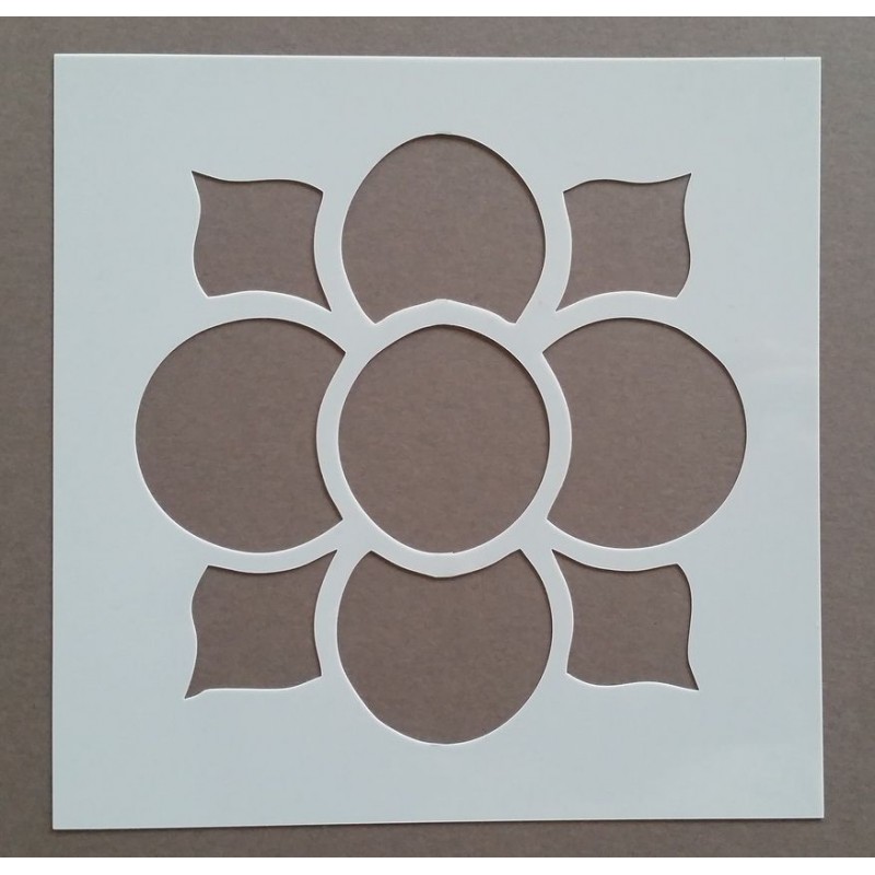 Pochoir carreau de ciment 1 - 15x15 cm -
