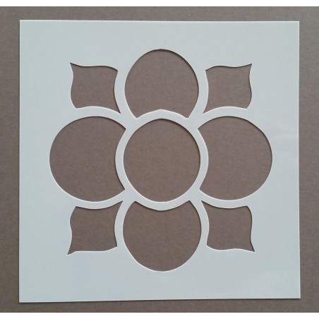 Pochoir carreau de ciment 1 - 15x15 cm - Pochoir carreau de ciment 1 - 15x15 cm -