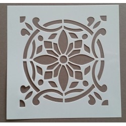 Pochoir carreau de ciment 1 - 15x15 cm -