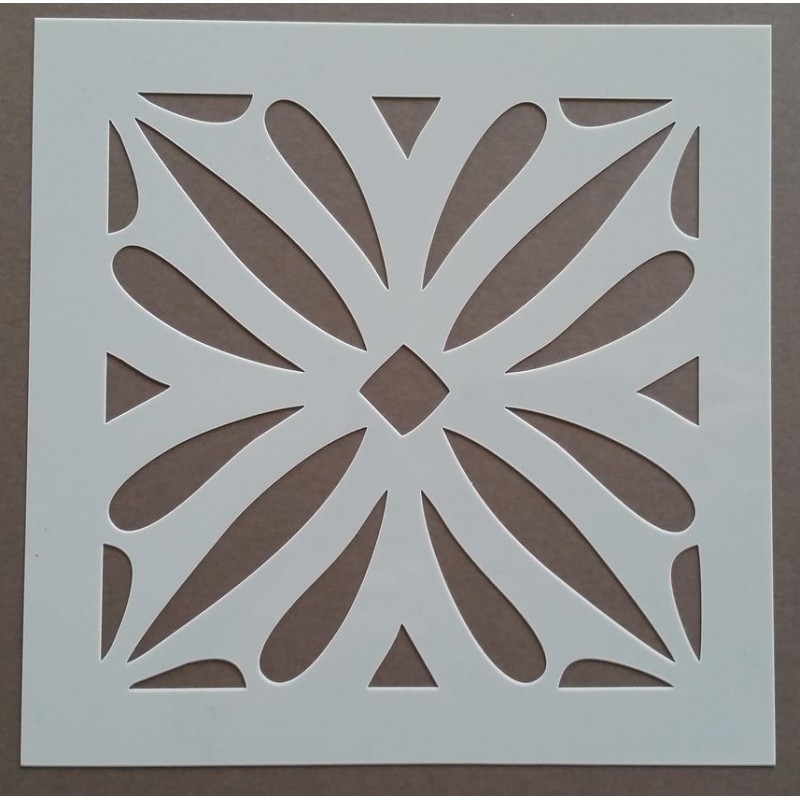 Pochoir carreau de ciment 1 - 15x15 cm -