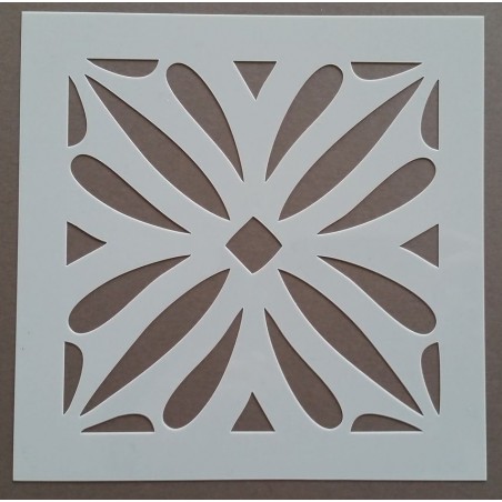 Pochoir carreau de ciment 1 - 15x15 cm - Pochoir carreau de ciment 1 - 15x15 cm -