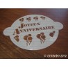 Pochoir à gâteaux - Joyeux anniversaire et ballons (07679)
