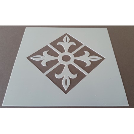 Pochoir carreau de ciment 16 - 15x15 cm Pochoir carreau de ciment 16 - 15x15 cm
