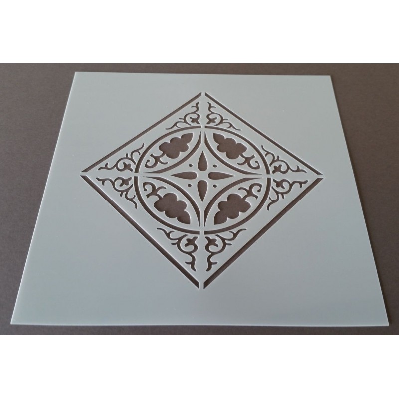 Pochoir carreau de ciment 1 - 15x15 cm - Pochoir carreau de ciment 1 - 15x15 cm -