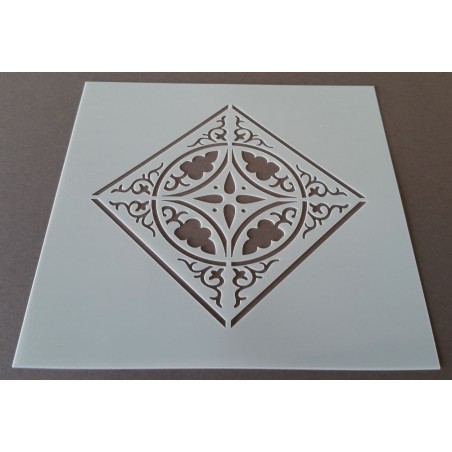 Pochoir carreau de ciment 1 - 15x15 cm - Pochoir carreau de ciment 1 - 15x15 cm -
