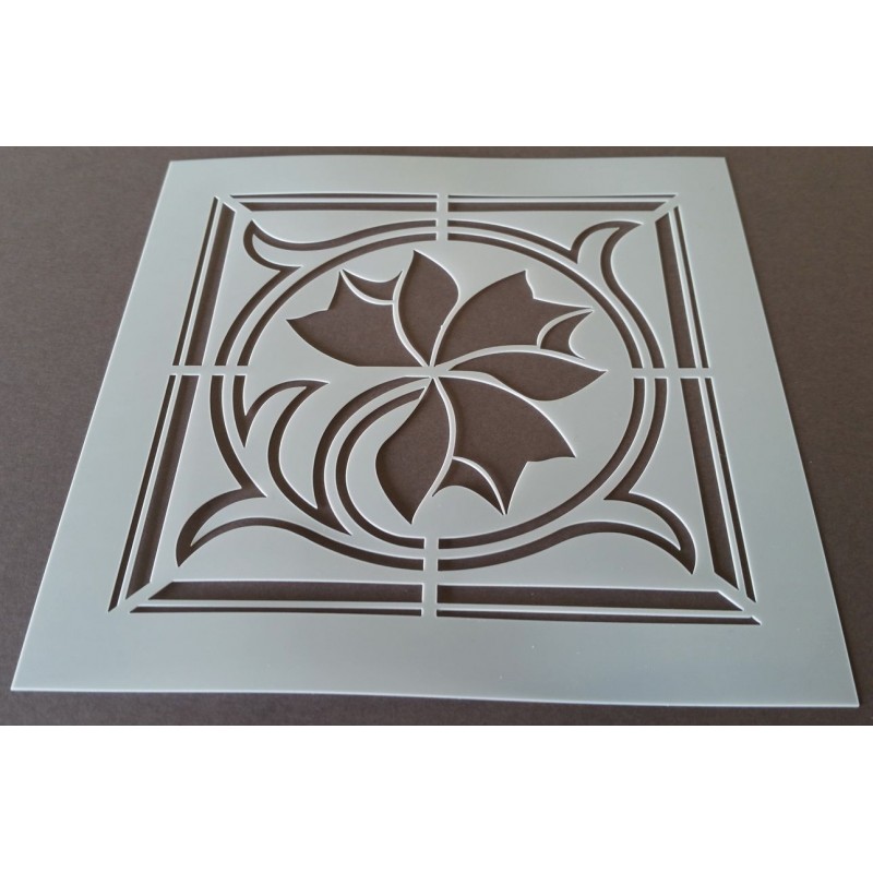 Pochoir carreau de ciment 1 - 15x15 cm -
