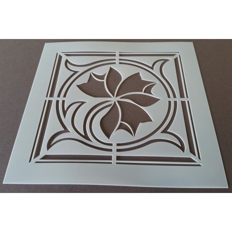 Pochoir carreau de ciment 1 - 15x15 cm - Pochoir carreau de ciment 1 - 15x15 cm -