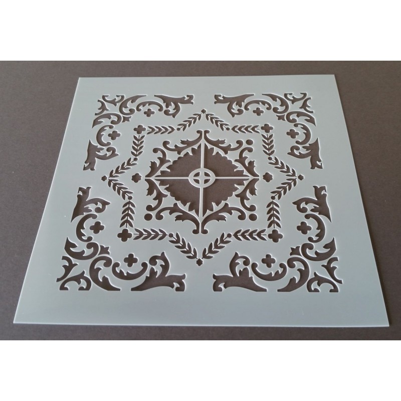 Pochoir carreau de ciment 1 - 15x15 cm - Pochoir carreau de ciment 1 - 15x15 cm -