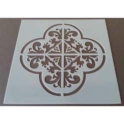 Pochoir carreau de ciment 1 - 15x15 cm -