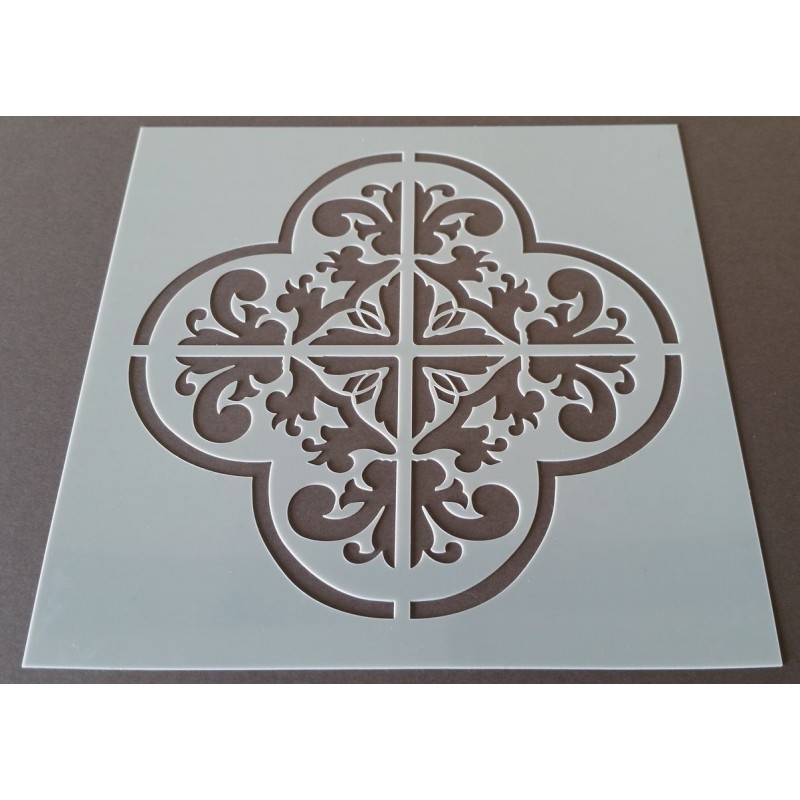 Pochoir carreau de ciment 1 - 15x15 cm -