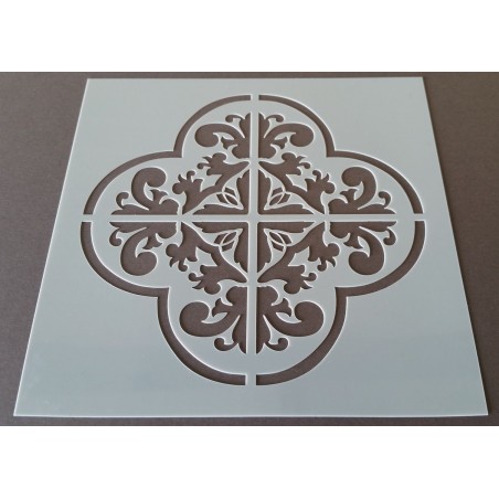 Pochoir carreau de ciment 1 - 15x15 cm - Pochoir carreau de ciment 1 - 15x15 cm -