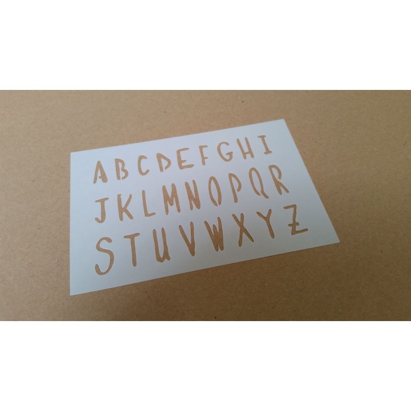 Pochoir alphabet Majuscules 2 cm Pochoir alphabet Majuscules 2 cm