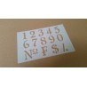 Pochoir Chiffres et signes 2,5cm