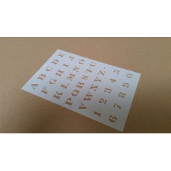 Pochoir alphabet Majuscules 2 cm