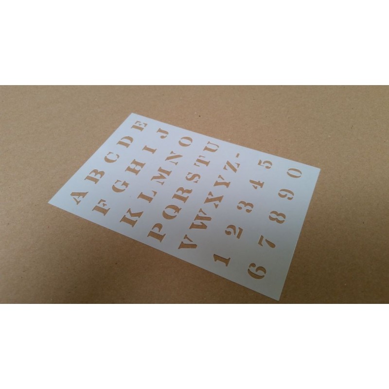 Pochoir alphabet Majuscules 2 cm Pochoir alphabet Majuscules 2 cm