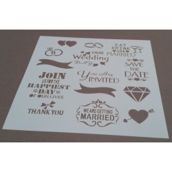 Pochoir Motifs mariage