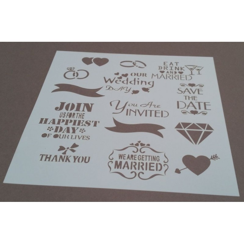 Pochoir Motifs mariage